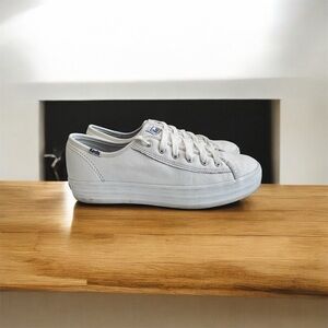 Keds Women Leather Triple Kick Platform Casual Sneakers Shoes  Size 8.5